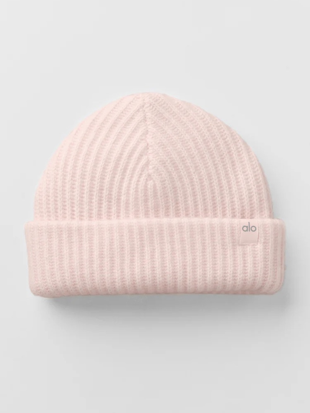 ALO Yoga Pink Ribbed Knit Beanie
